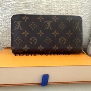 Louis Vuitton Dark Brown Monogram Zipper Wallet